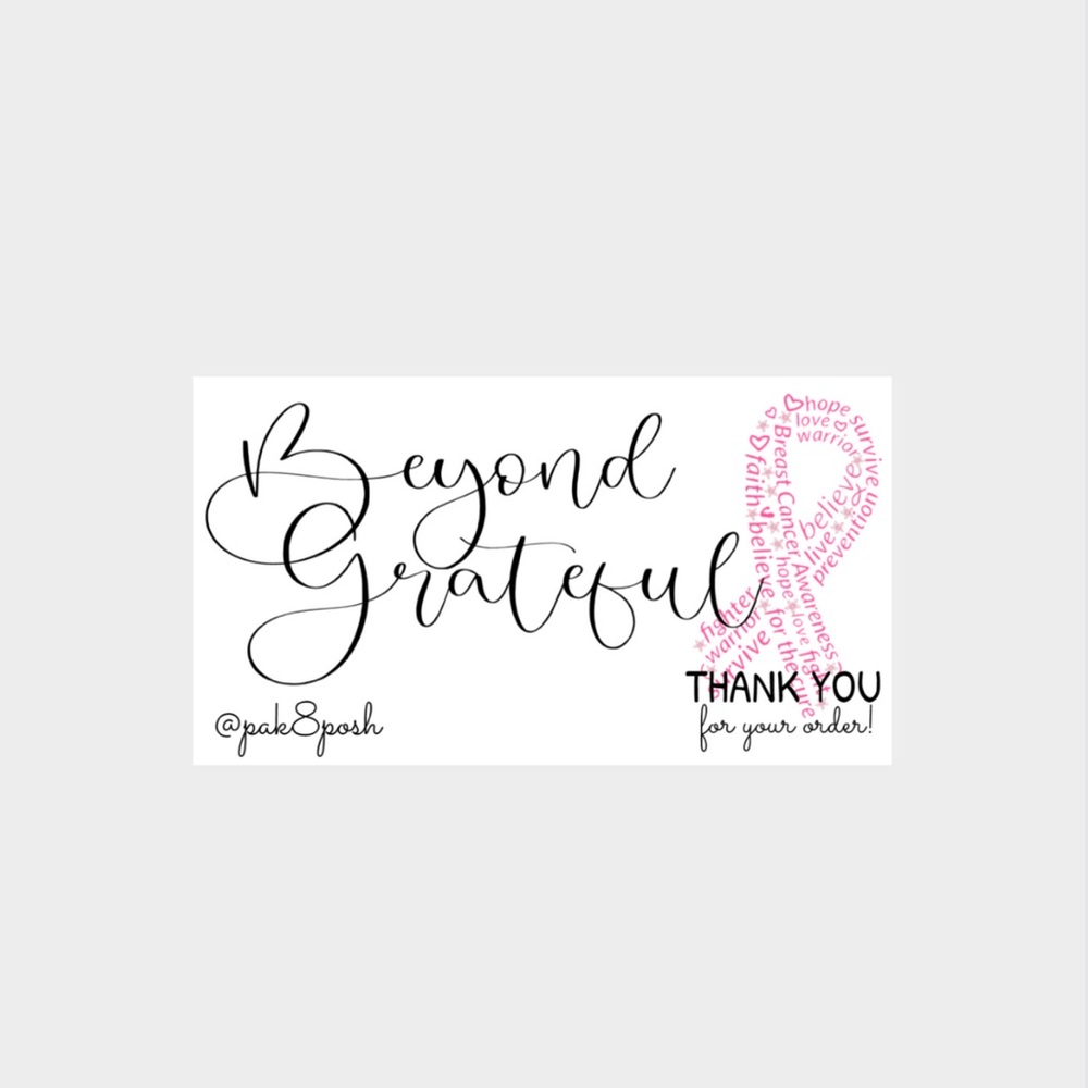 30/30 Breast Cancer Awareness Thank You Inserts Seller Reseller Bundle